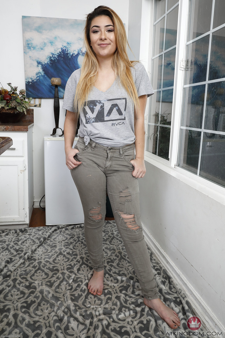 塞蕾娜·斯凯，异国情调的拉丁少女，近距离展示大奶子，屁股和粉红色洞穴