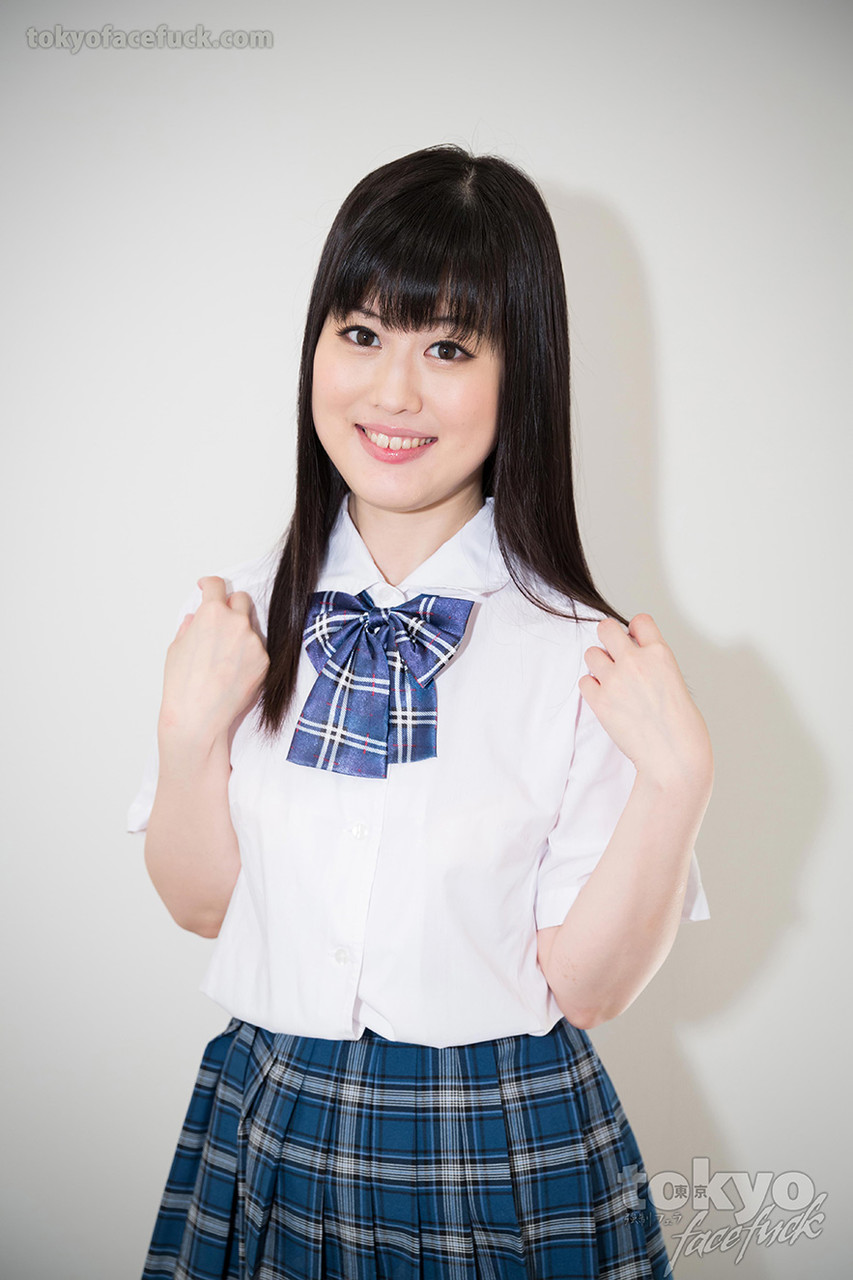 Japanese Schoolgirl In Socks And Skirt Chokes On Cock During Face Fucking