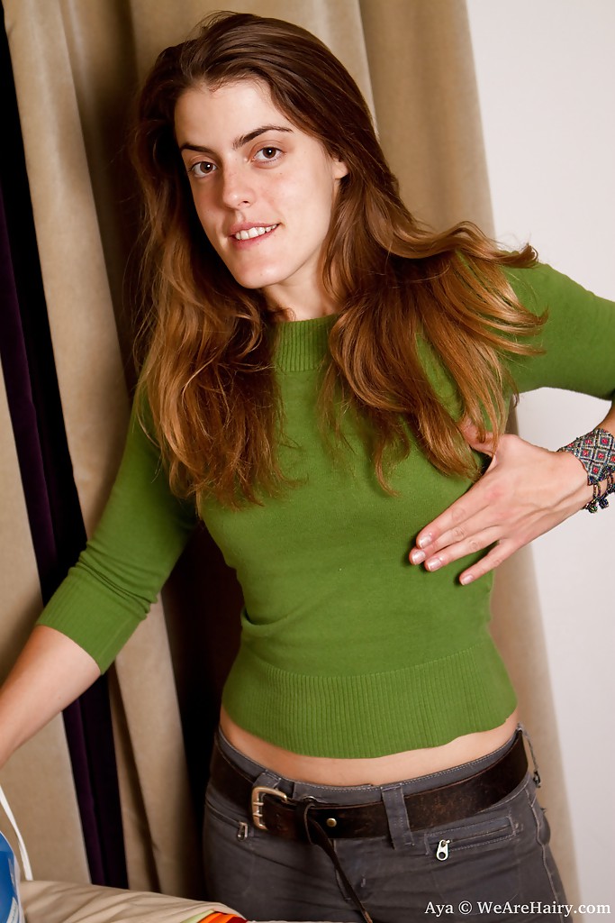 Slutty Babe With Hairy Armpits Stripping And Spreading