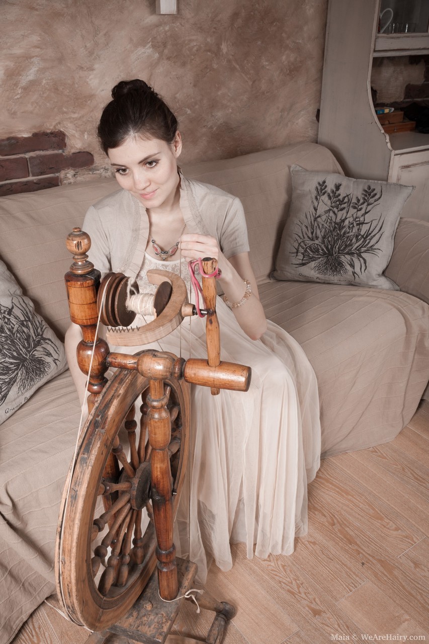 Young Amateur Teen Maia Shows Hairy Armpits And Twat Solo