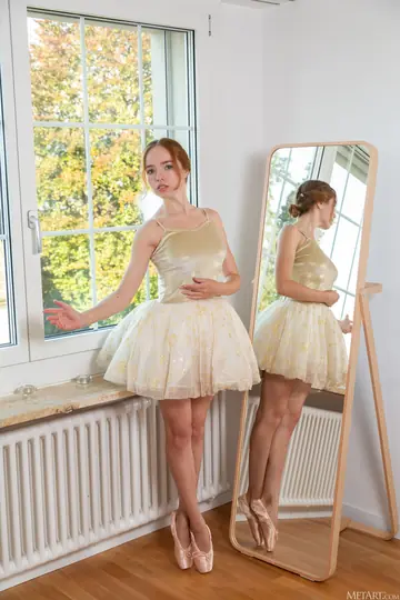 Rinna Ly – Ukrainian Brunette Undresses and Poses by the Window