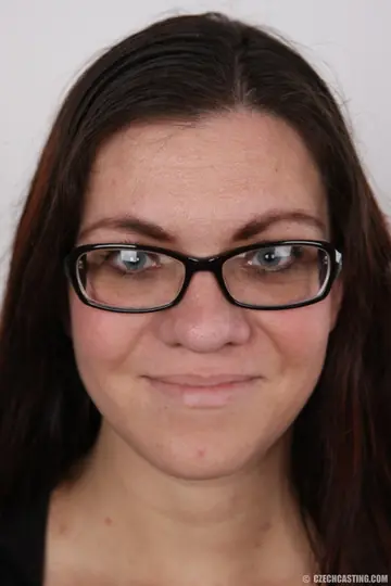 Busty European Pregnant Woman in Glasses Strips Naked