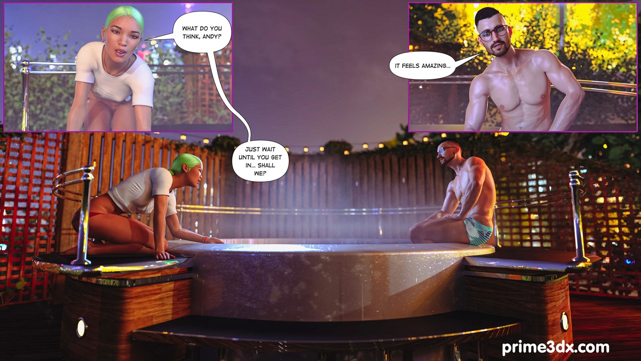 ホットなポルノコミックでセクシーな美女と筋肉質な男性とのワイルドなハードコアセックス