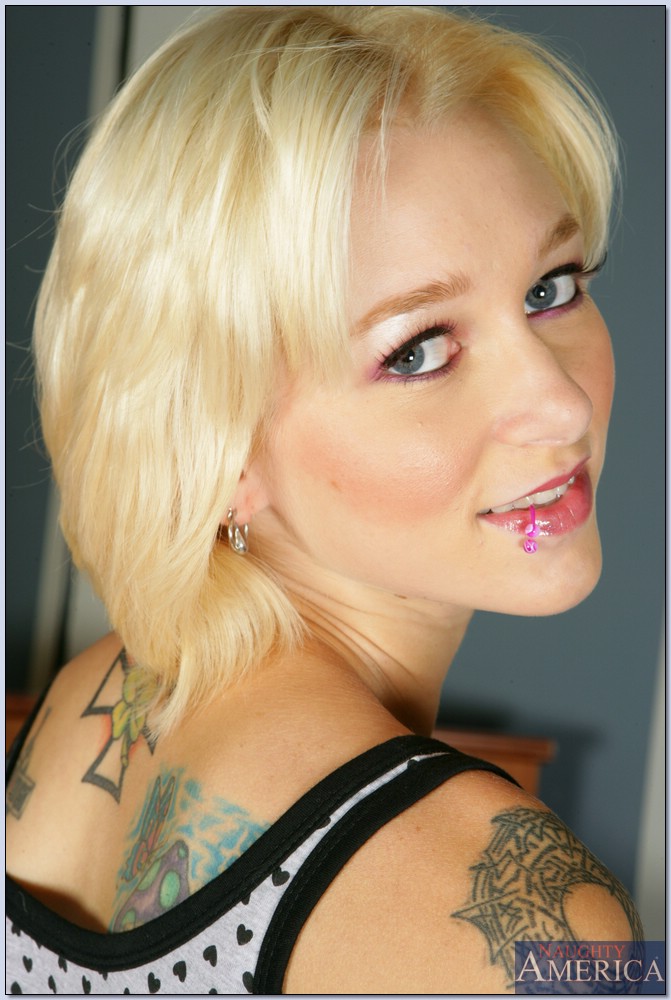 Nude College Cutie Miss Kitty Posing and Stripping in Black High Heels