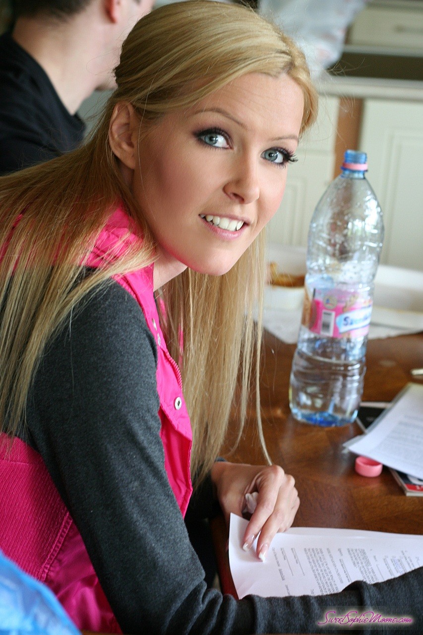 Blonde Lesbians Sophie Moone & Cherry Pink Film Their Pussy Licking