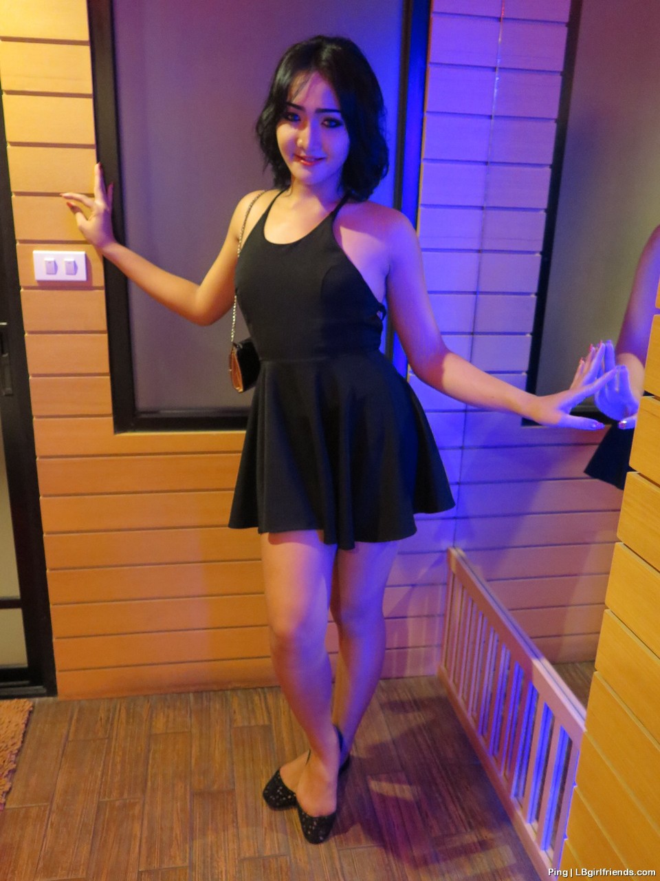 Petite Asian Shemale Ping Shows Tiny Dick While Preparing For Bath