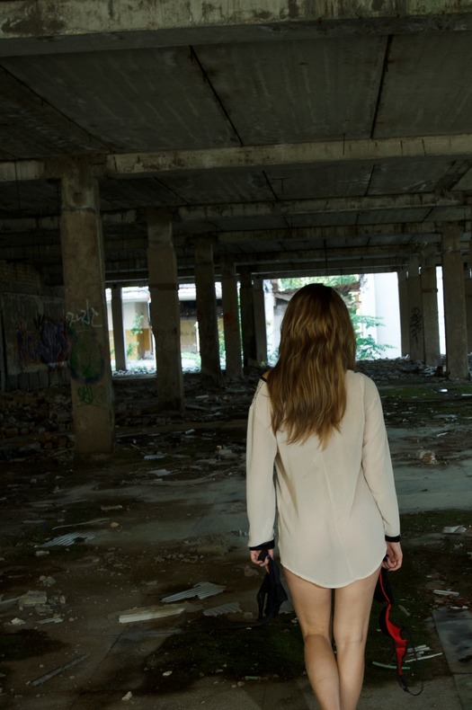 Latvian Teen Alice Smith Plays With Her Pussy In Abandoned Place
