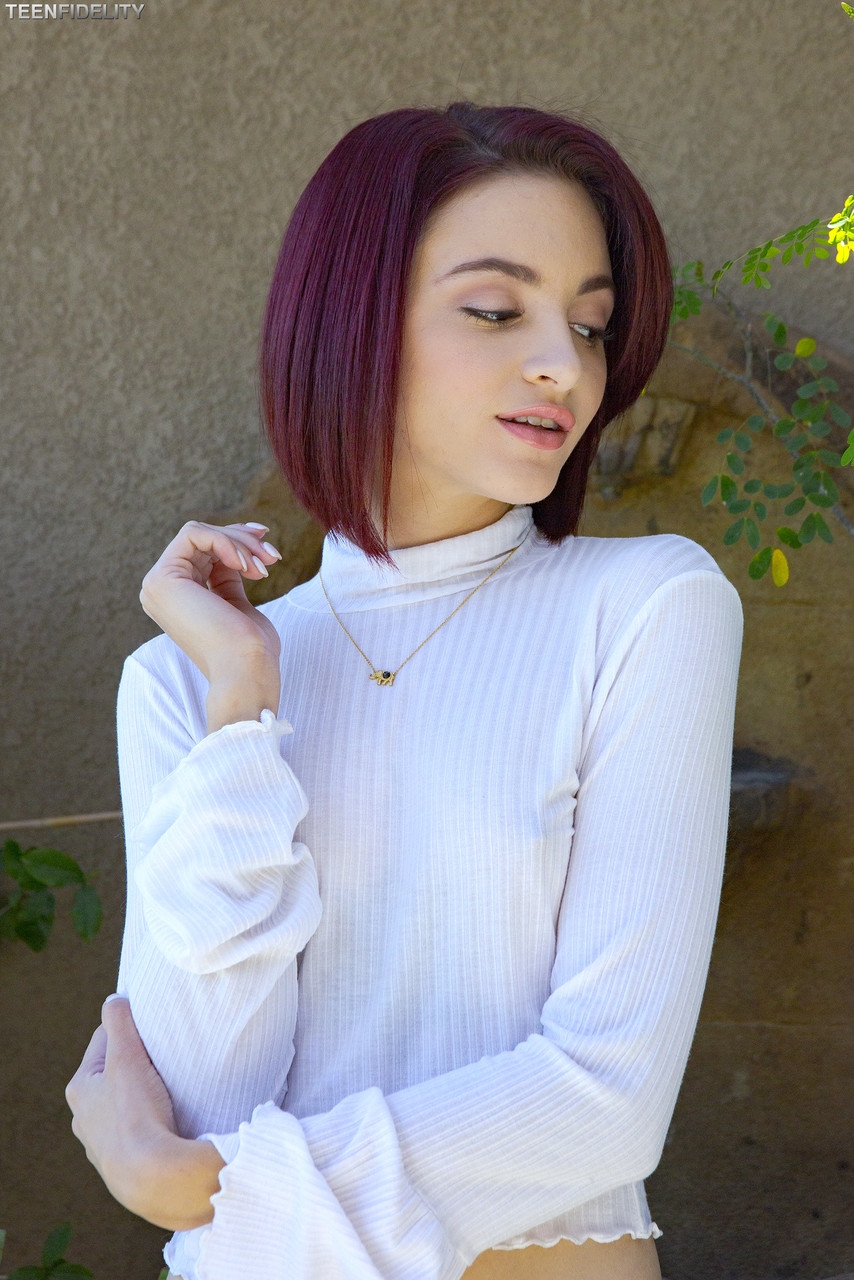 Petite Teen Lola Fae Strips To Show Off Her Pale Skinny Body And Tiny Tits