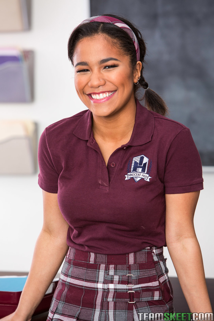 Petite Ebony Teen Loni Legend Gets Naked And Naughty In Classroom