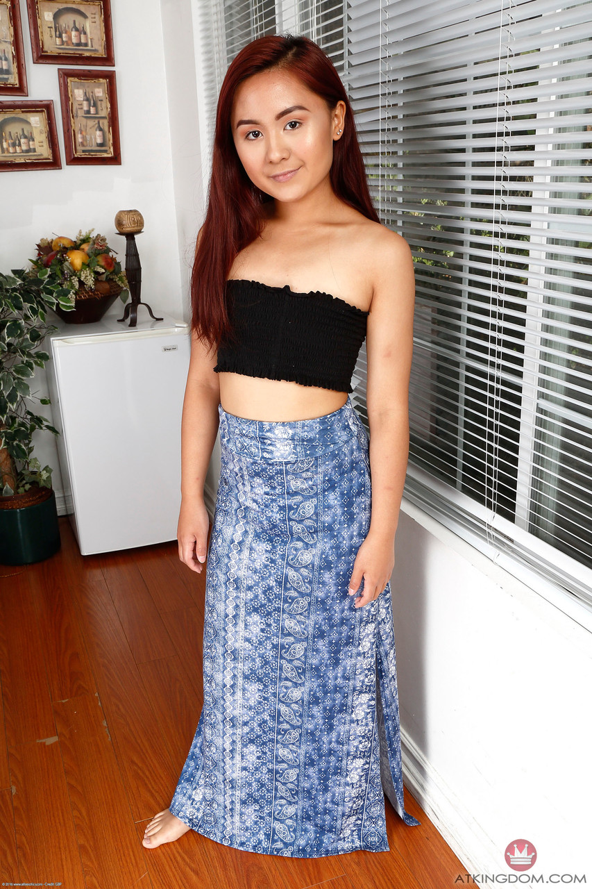Redhead Asian Teen Elle Voneva Shows Off Yummy Feet And Delicious Holes