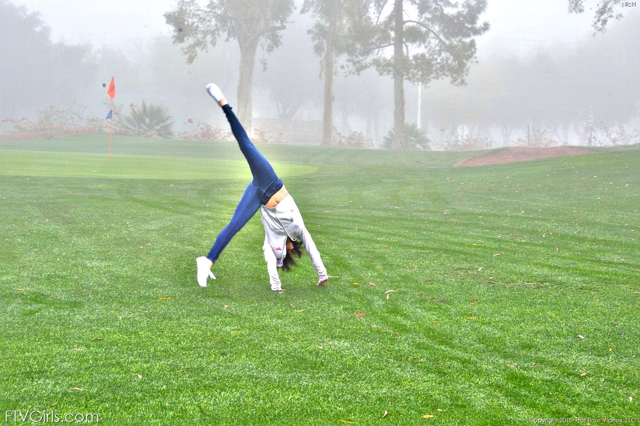 Naughty Nicki Strips Nice Boobs Swollen Twat