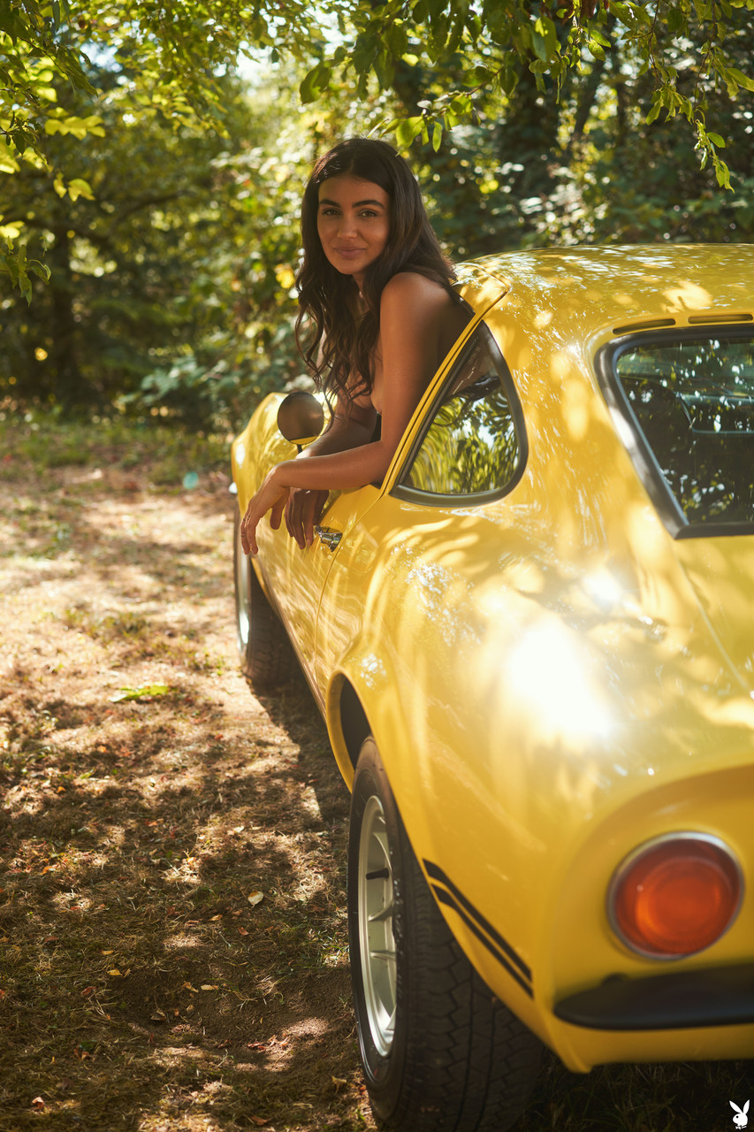 Katerina Bila Shows Small Tits And Hairy Pussy Outdoors