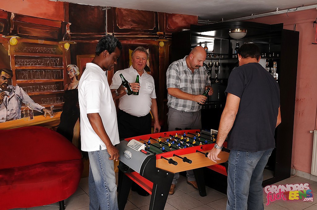 Naughty Teen In Glasses Blowbanged And Bukkaked By Oldmen