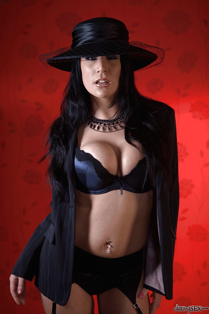 Busty Brunette Babe Ashleigh Embers Strips Off Her Lingerie