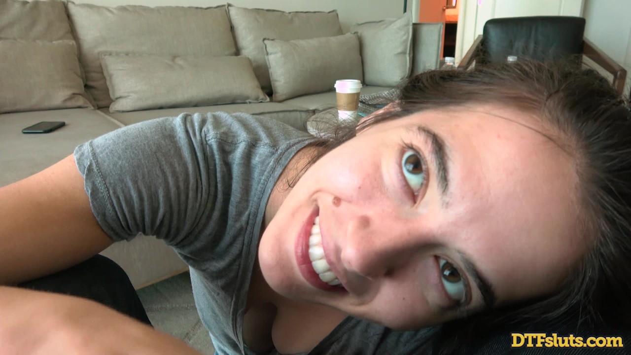 POV Blowjob From Brunette In Socks And Sneakers Before Hard Fuck