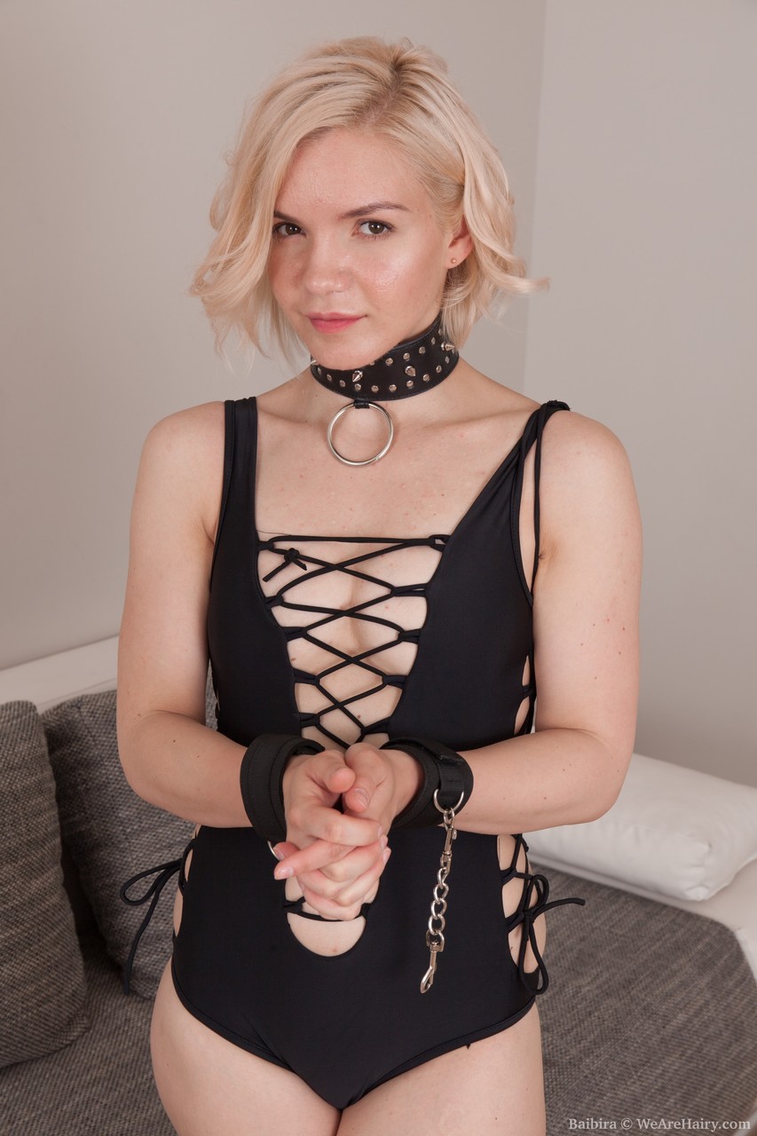 Blonde Baibira In Sexy Outfit Plays With Her Hairy Cunt