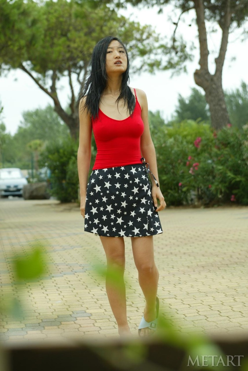 Busty Oriental Teen Yuka B Exposes Nice Tits And Full Bush In Public