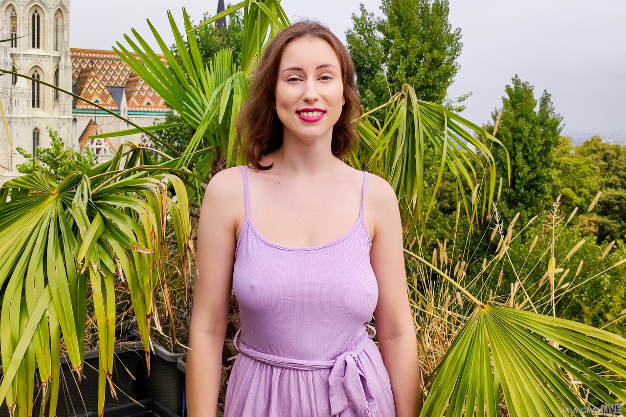 Natural Redhead Berta Lusty Nude Balcony POV Sex