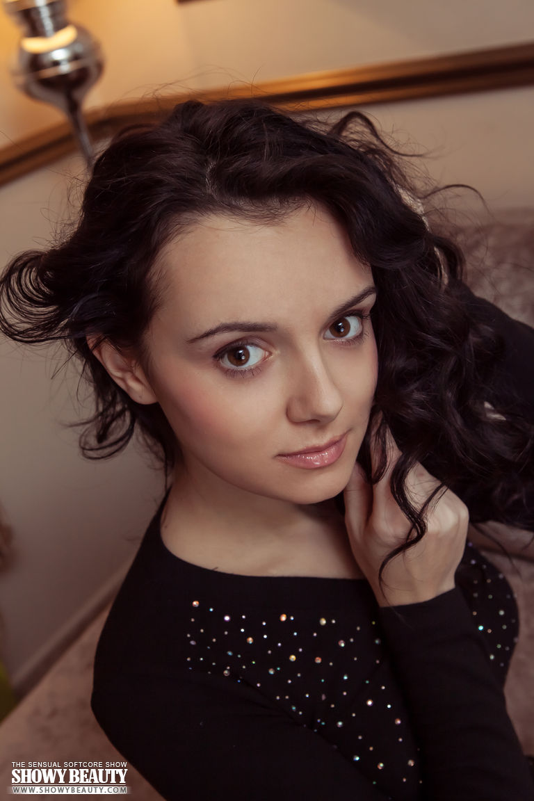 Sexy Brunette Teen Strips Dress And Panties To Model Nude