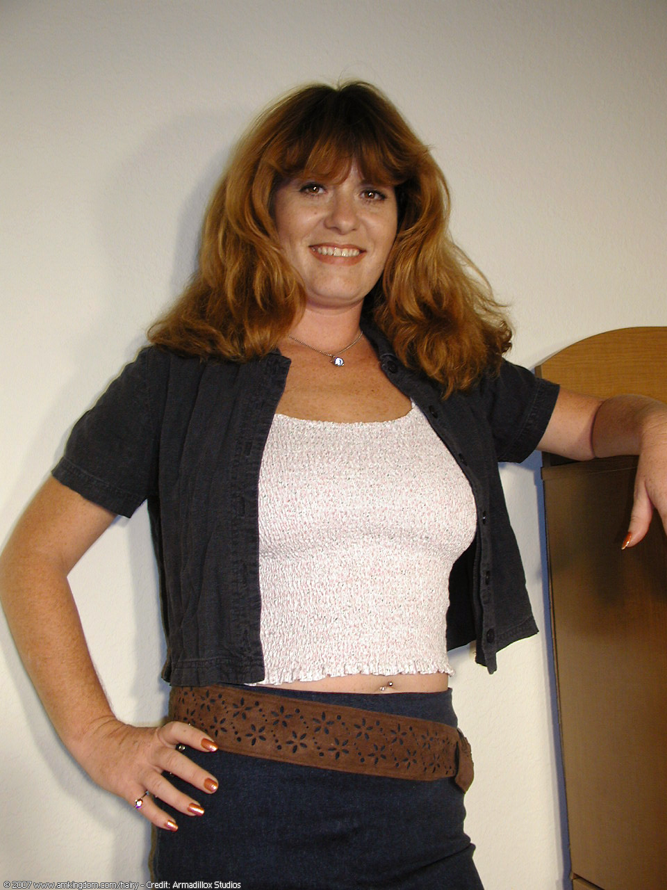 Naughty Mature Dina Flashes Freckled Big Tits And Hairy Pussy