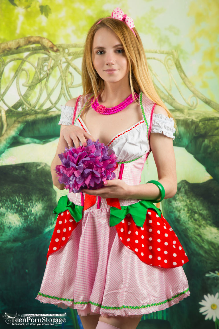 Charming Teen Belonika Finger Fucks In Over The Knee Hosiery