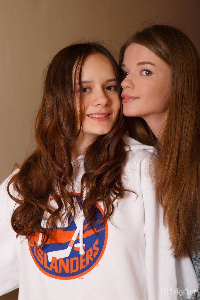 Young Lesbians Nedda And Eiby Shine Strip Naked On Staircase