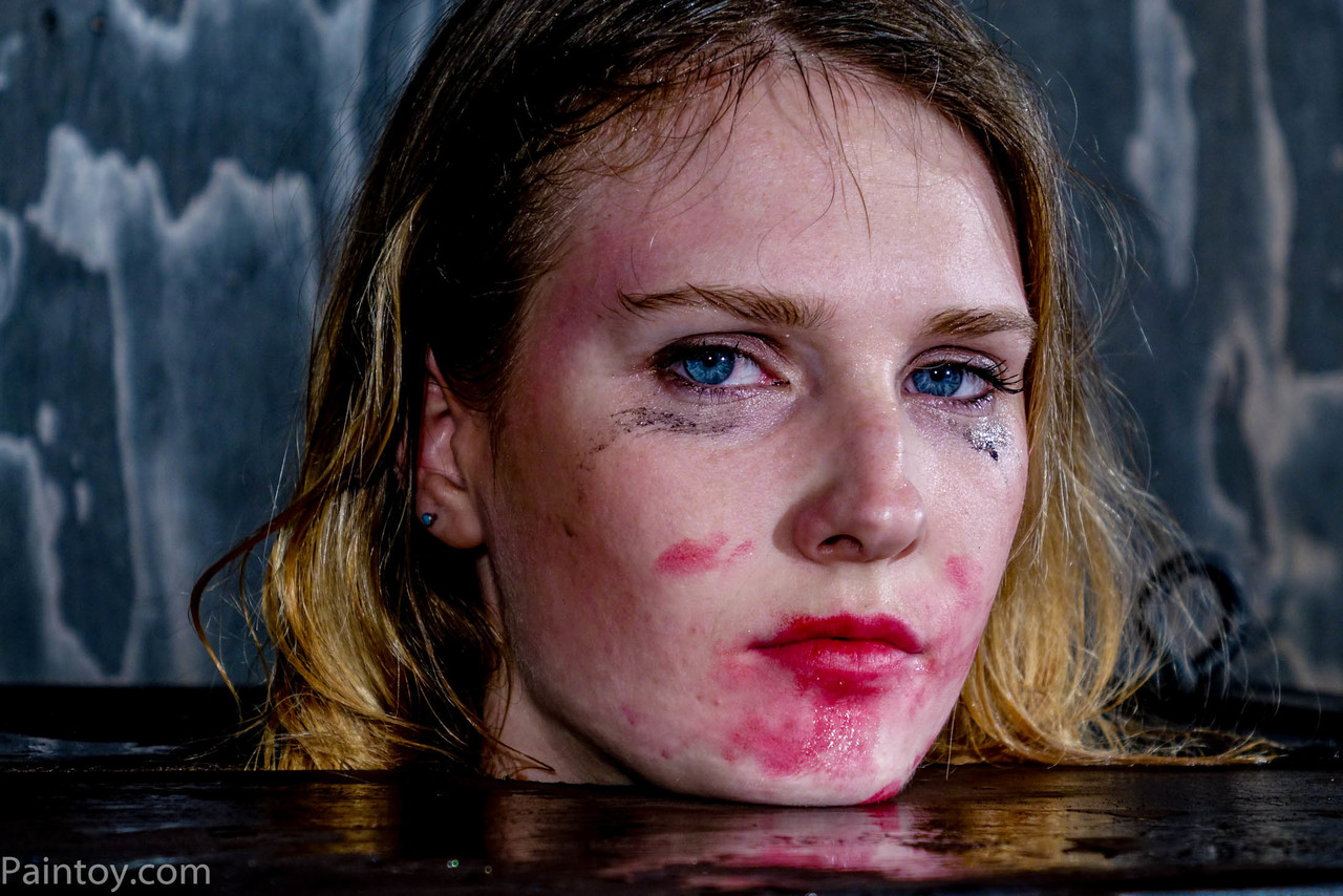 Restrained Blonde Ashley Lane Shows Welt Marks While Masturbated