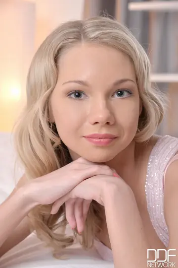 Slim Russian Blonde Fucks a Huge Toy in Lingerie