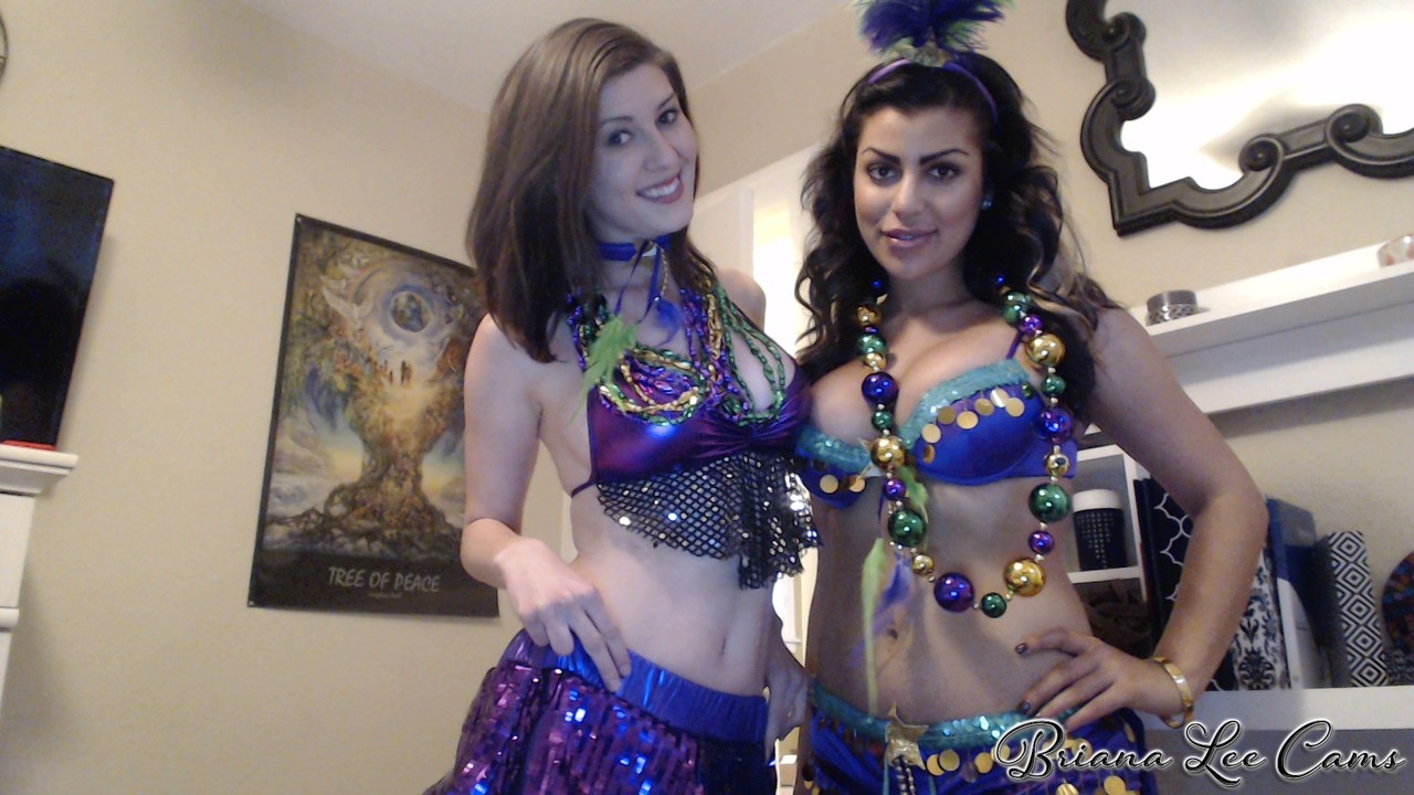 Belly Dancer Briana Lee Strips And Makes Out With Lesbian Girlfriend