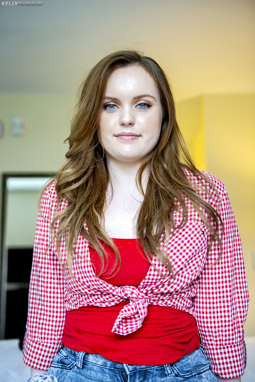 Cute Brunette Teen River Fox Strips To Reveal Big Natural Titties