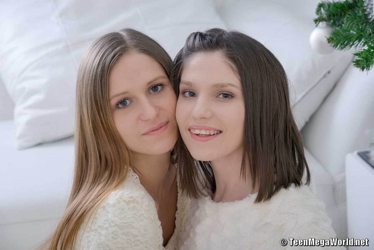 First Christmas BGG Threesome With Teen Girls Trinity And Bella