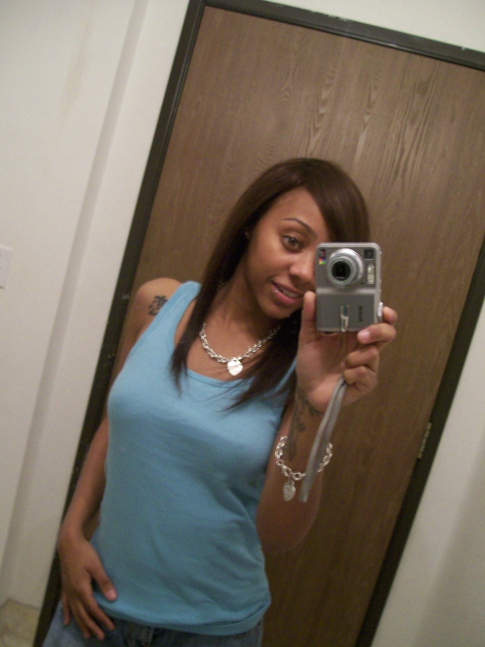 Cute Ebony Babe Ciara Takes Selfies Of Her Big Tits Pussy And Booty