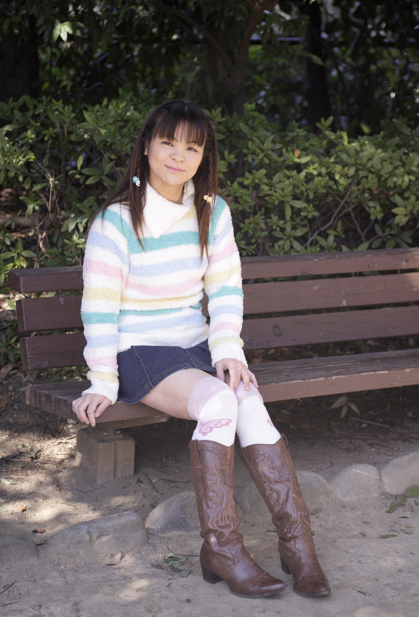 Young Looking Asian Girl Masami Kanno Lifts Sweater To Expose Herself