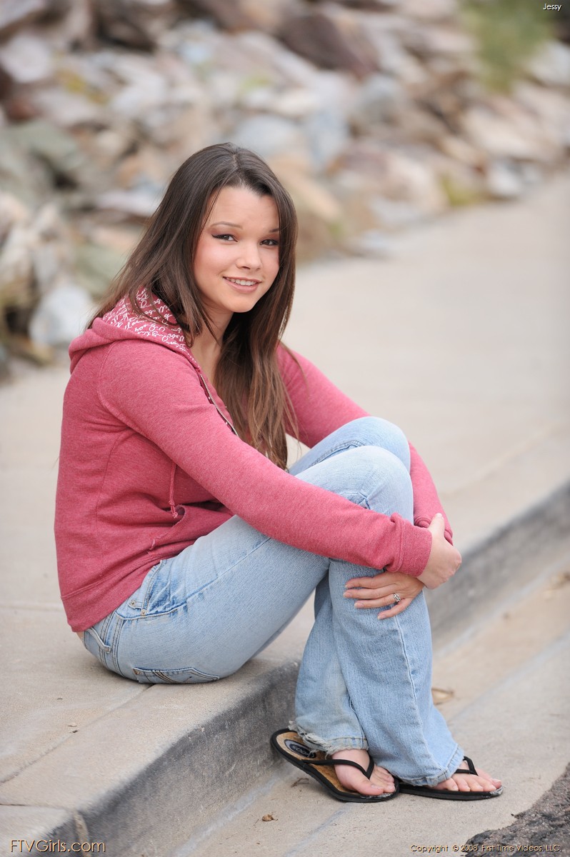 Young Jessy Licks Her Big Tits In Public Then Masturbates At Home 2