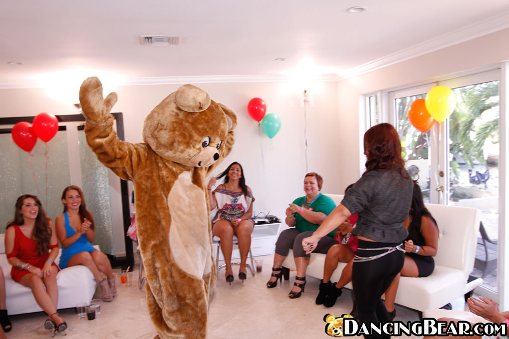 Horny Friends Sucking Male Stripper's Big Cock At CFNM Birthday Party