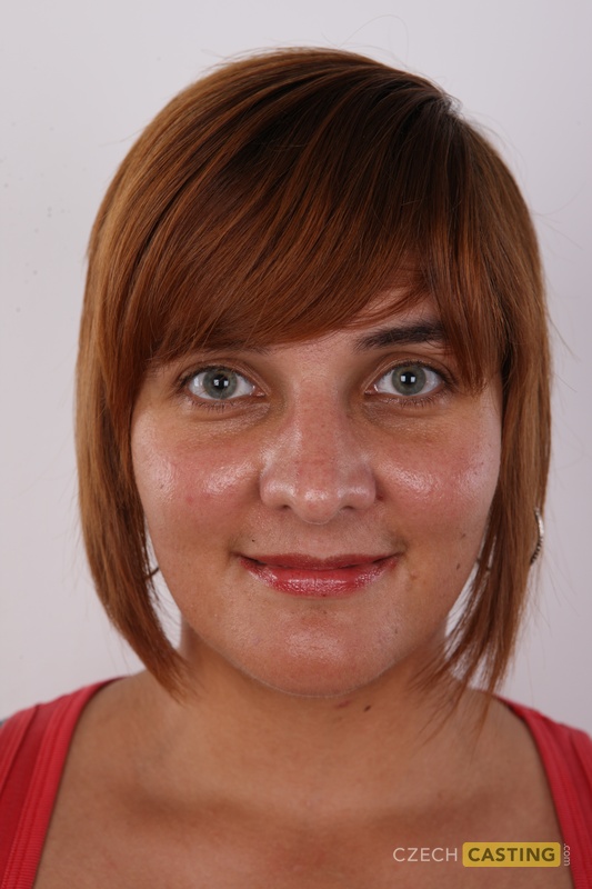 Amateur BBW Lenka Flashes Short Red Hair While Going Butt Naked