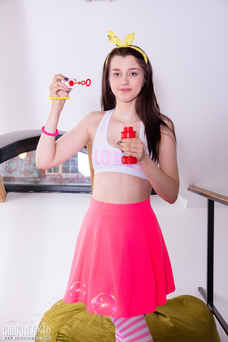 Young Darina Totally Naked On Beanbag