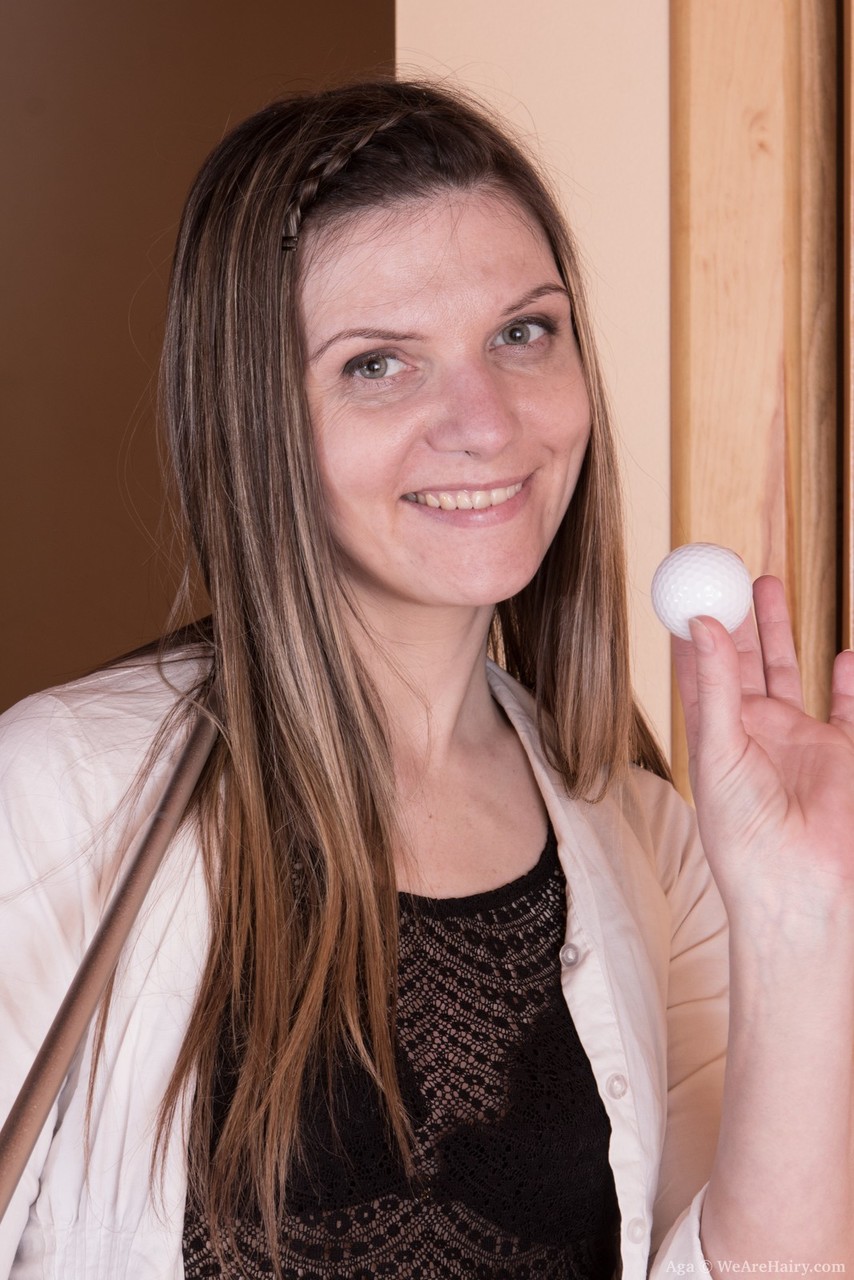 Extreme Closeup Of Brunette Slut Aga'S Hard Nipples And Very Hairy Pussy