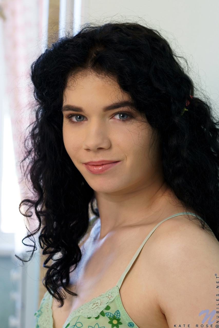 Dark Haired Teen Kate Rose Unveils Tiny Tits And Spreads Pussy