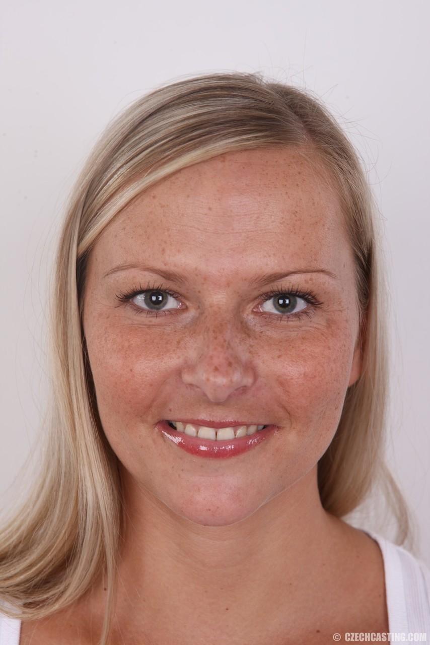 Petra, Amateur Blonde, Doffs Black Bra And Panties For Naked Mugshot