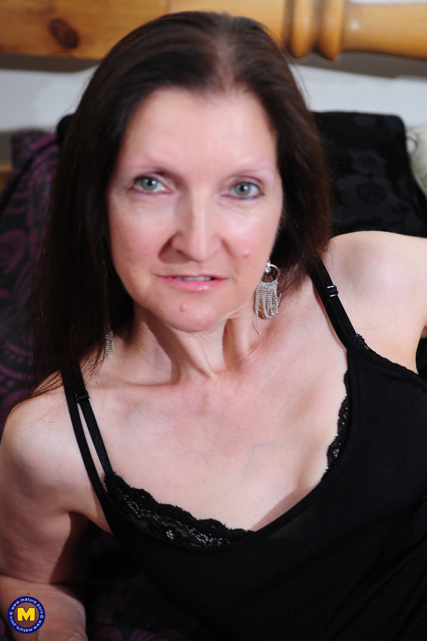 Mature European Patti Strips And Plays With Pink Sex Toy Solo