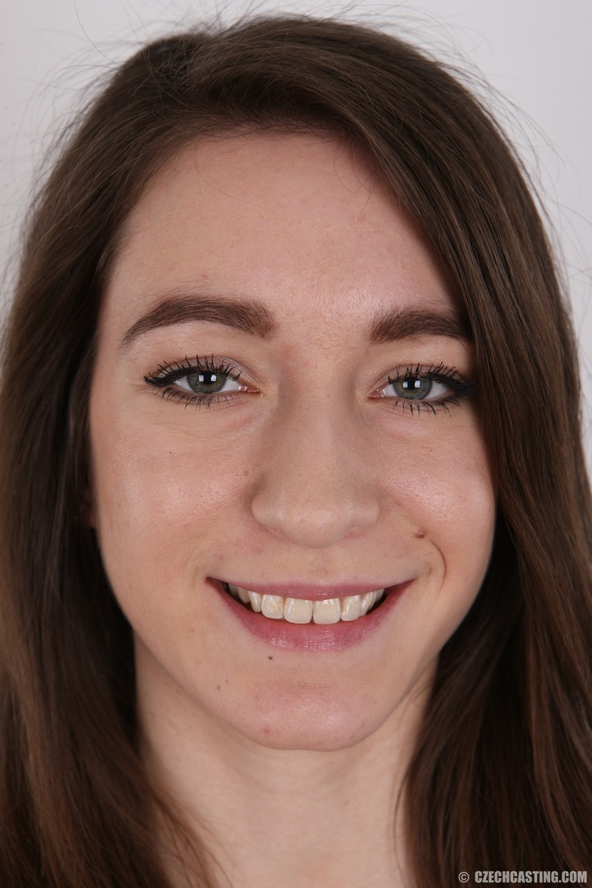 First Timer Nikol Uncups Natural Tits To Model Topless In Black Panties