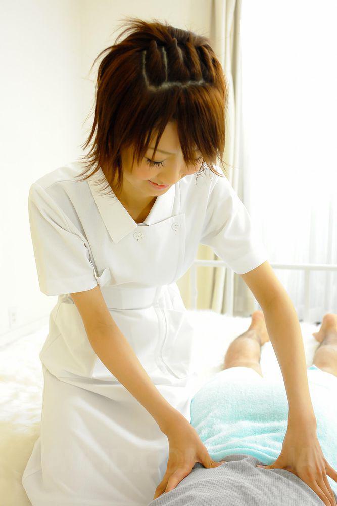 Japanese Nurse Miriya Hazuki Licks And Tugs On Patient's Penis