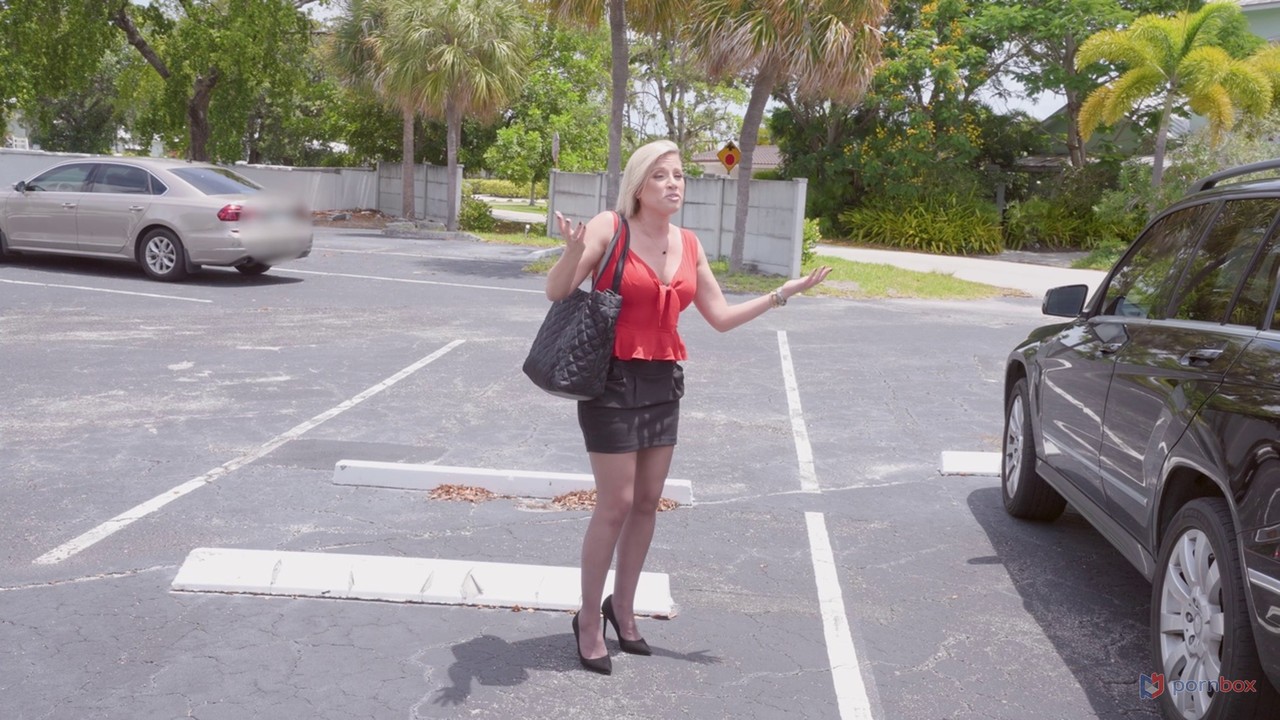 الأم الشقراء ذات الثديين الكبيرين كايلين كيز يتم التقاطها ونيكها في الشاحنة