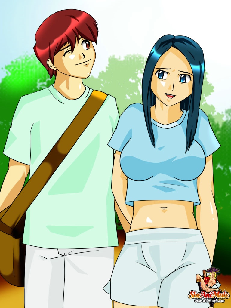 Busty Cartoon Tranny Angie Savage And Boyfriend Fuck Horny Cop In Park