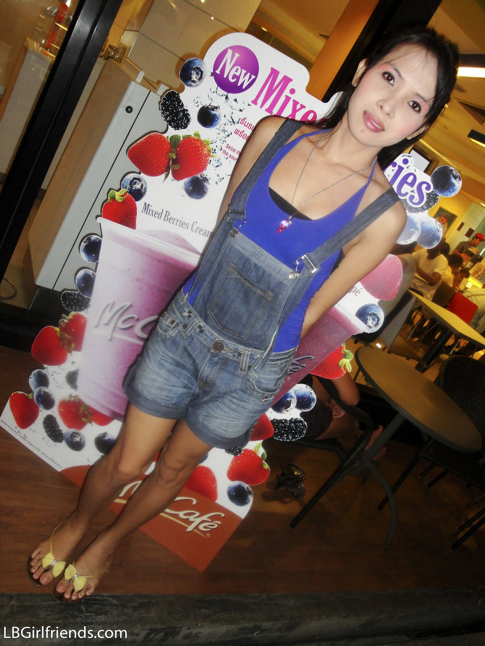 Petite Asian Shemale May Shows Cock While Enjoying Candy In Cute Bedroom