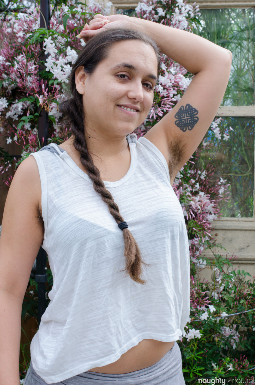 Young Amateur Zse Zse Lamarr Shows Off Hairy Armpits And Pierced Twat